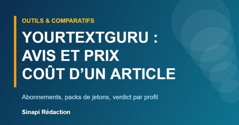 YourTextGuru : avis et prix, coût d’un article